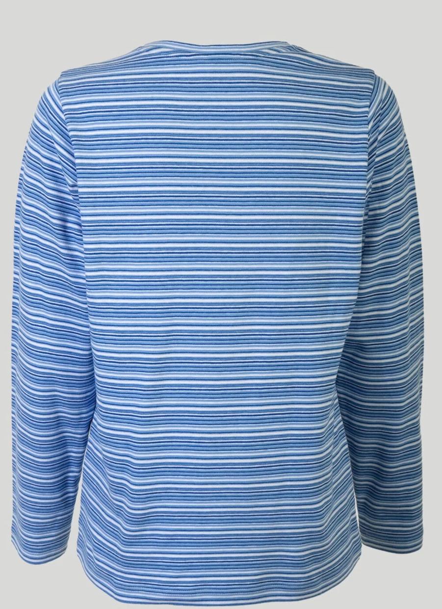 "Isle Women's Mini Stripe Top - Stylish Striped Casual Tee"