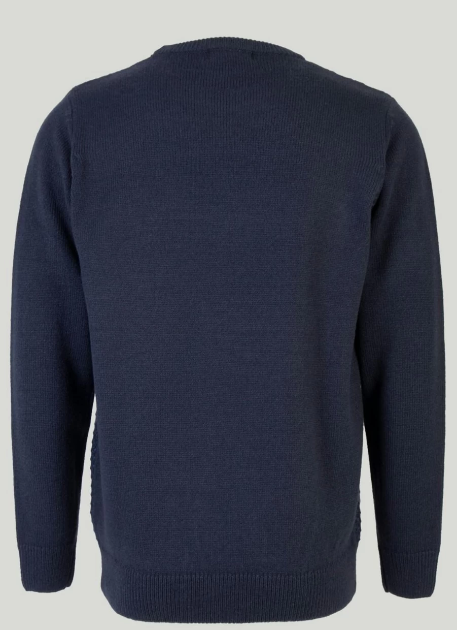 James Pringle Men's Tuck Stitch Knit Jumper - Classic Crewneck Sweater