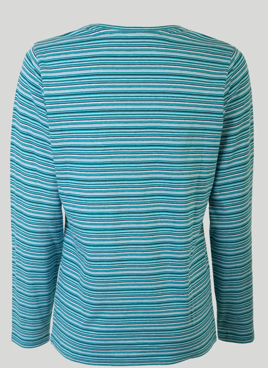 "Isle Women's Mini Stripe Top - Stylish Striped Casual Tee"