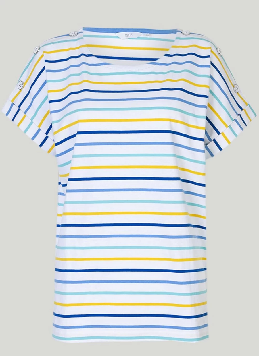 Isle Women's Crew Neck T-Shirt - Soft Cotton Casual Tee for Everyday Wear