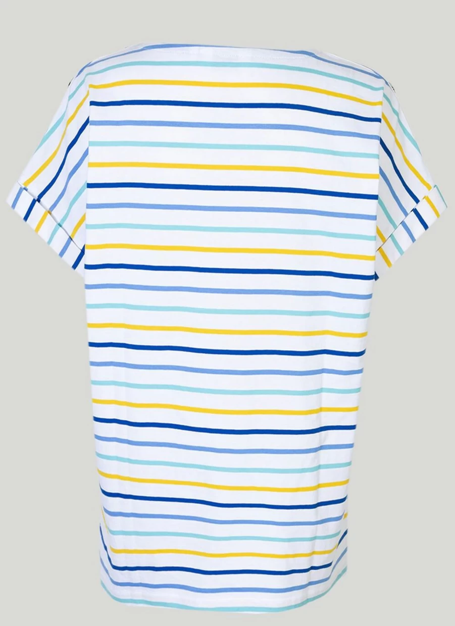 "Isle Women's Stripe T-Shirt: Classic Fit & Comfortable Cotton Top"