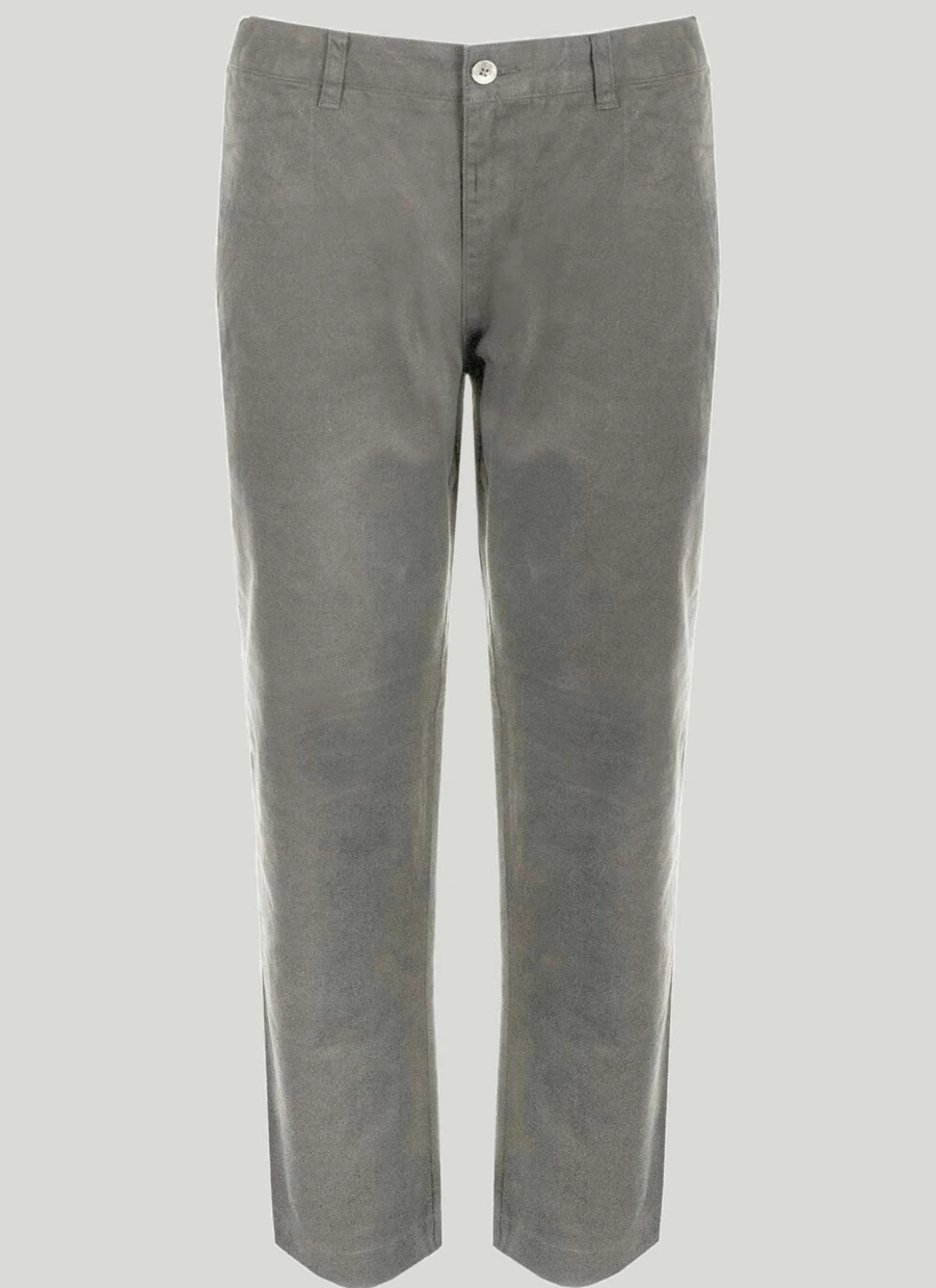 "James Pringle Men's Grey Chino Pants – Classic Fit Casual Trousers"