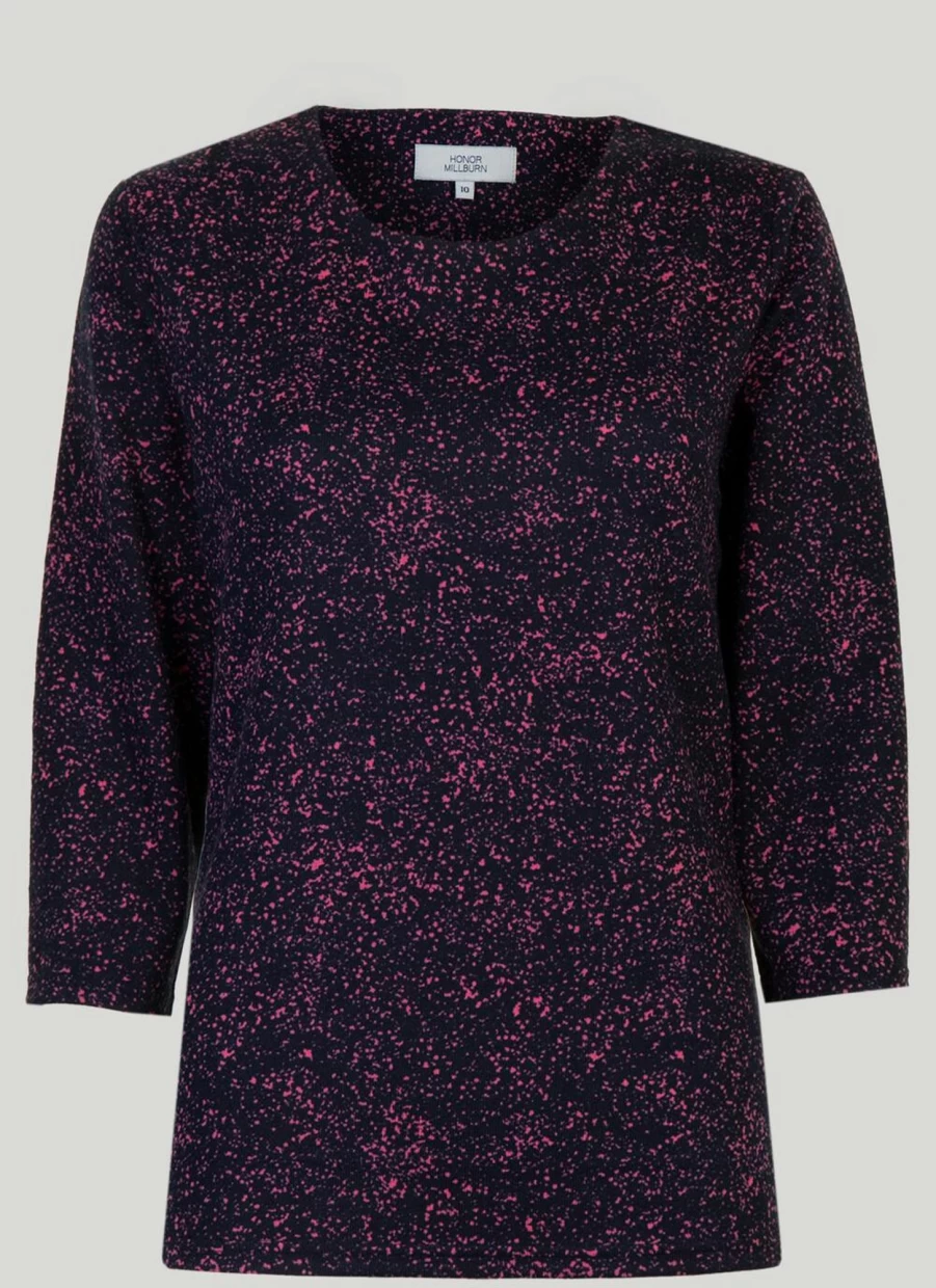 Honor Millburn Women's Printed Jersey Top - Stylish & Comfortable Casual Wear
