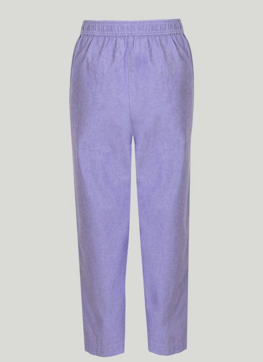 Isle Women's 25" Chambray Trousers - Lightweight Casual Pants for Women