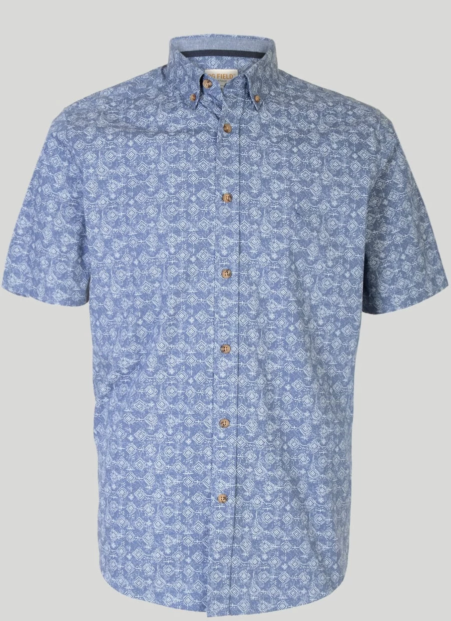 PG Field Men's Cotton Printed Shirt - Stylish & Comfortable Casual Wear