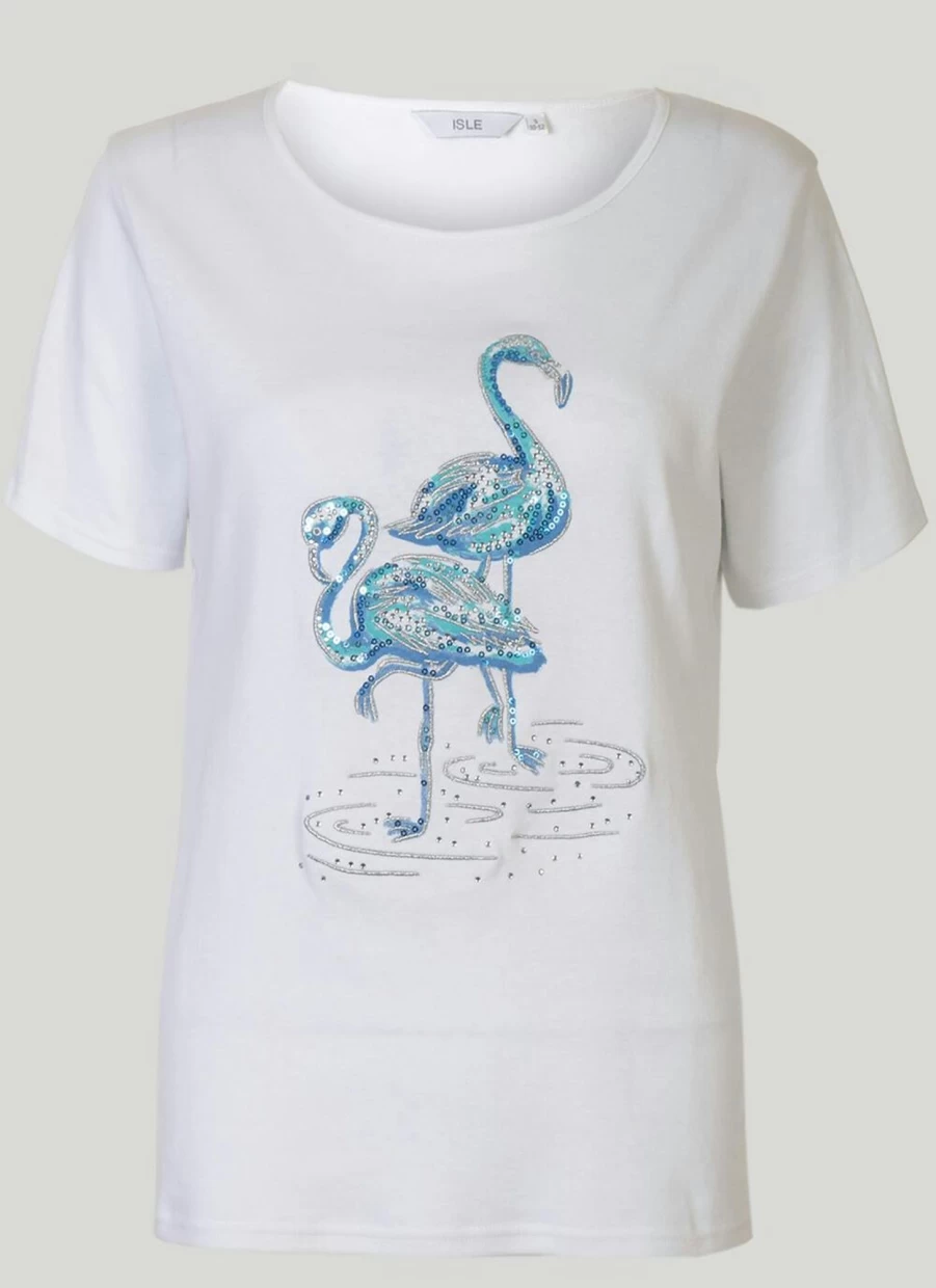 "Isle Women's Embellished Graphic Print T-Shirt"