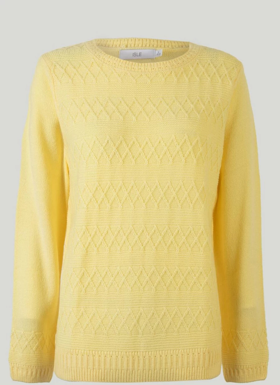 Isle Women's Crew Neck Jumper - Soft Knit Sweater for Comfort & Style