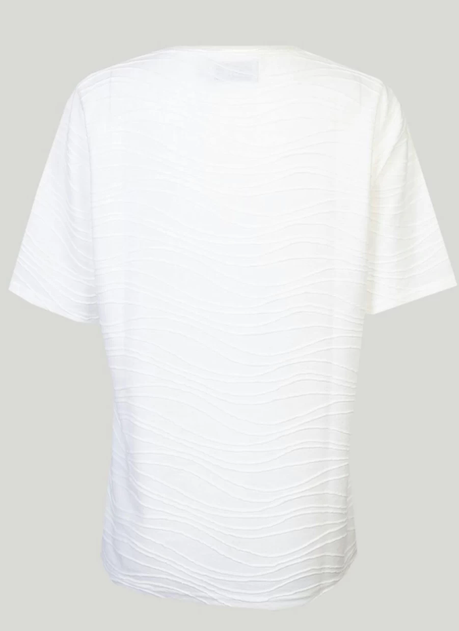 Honor Millburn Women's Wave Texture Graphic T-Shirt - Stylish Casual Tee