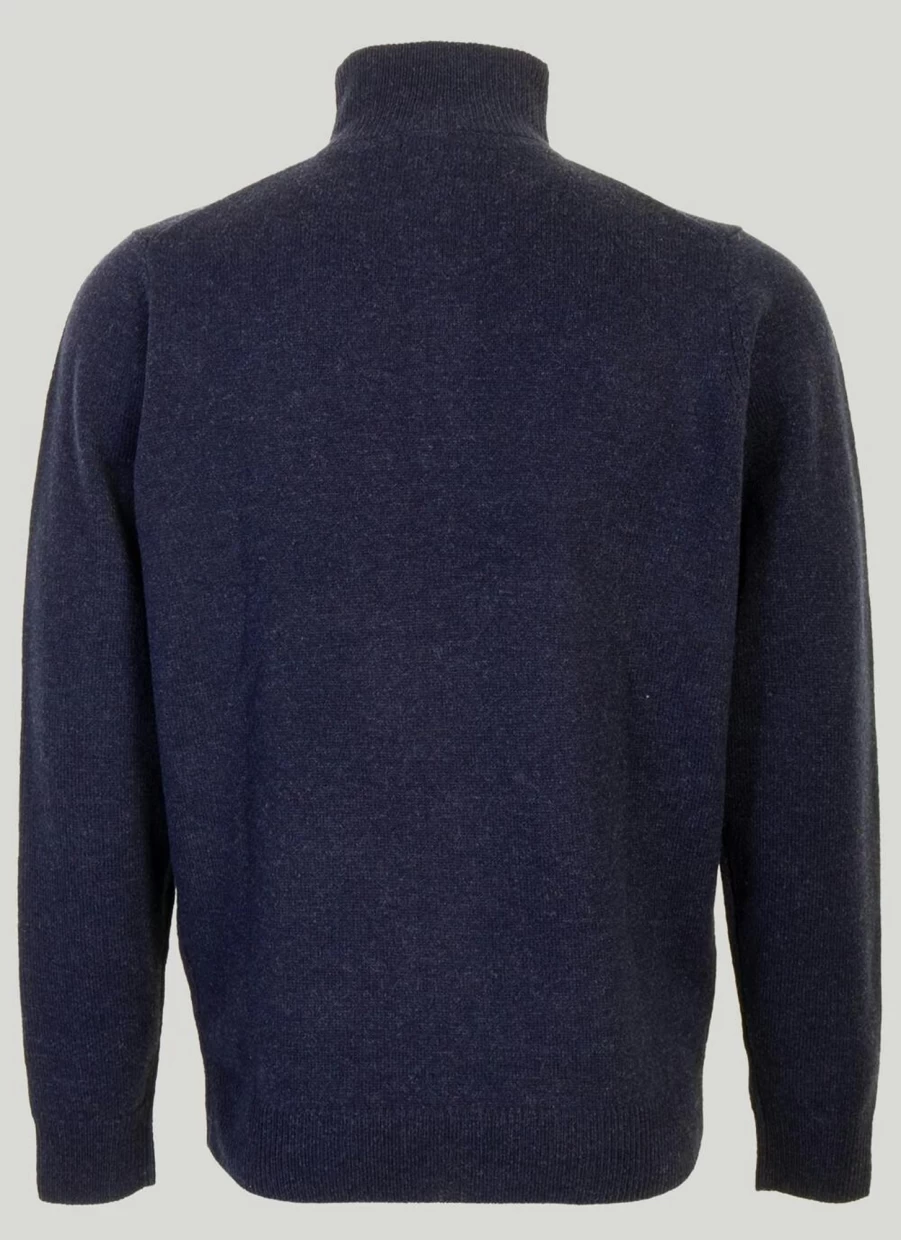 James Pringle Men's Machine Washable Lambswool Zip Neck Jumper - Soft Comfortable Winter Pullover