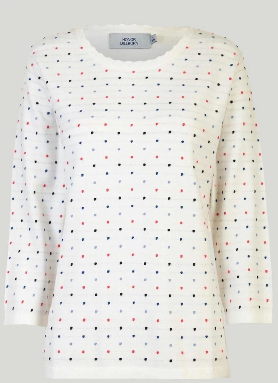 Honor Millburn Women's Spot Detail Jumper - Stylish Knit Sweater for Casual Wear