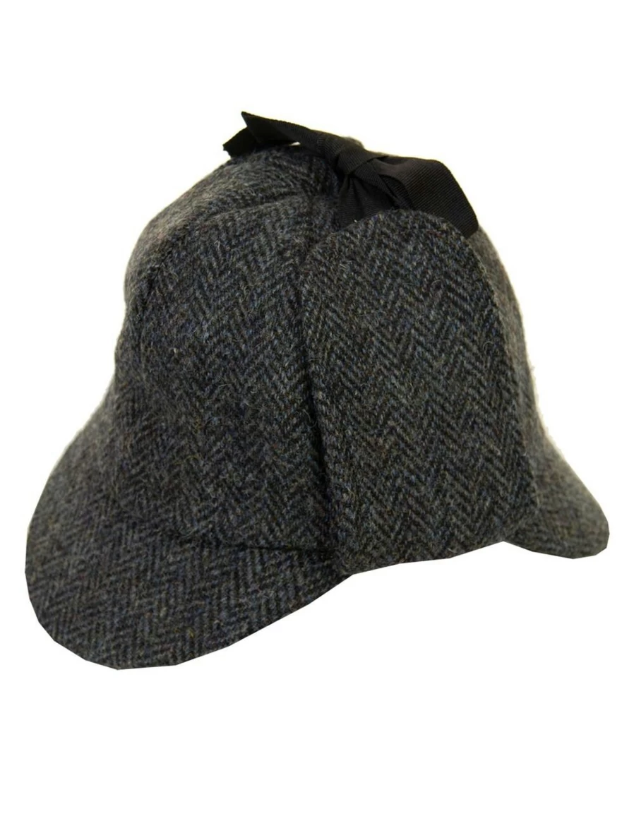 Harris Tweed Men's Deerstalker Hat - Classic British Wool Cap for Outdoor Style