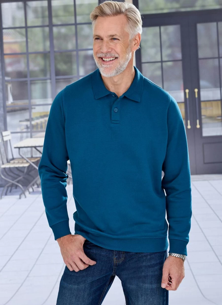 Men's James Pringle Polo Sweatshirt - Classic Cotton Blend Casual Top