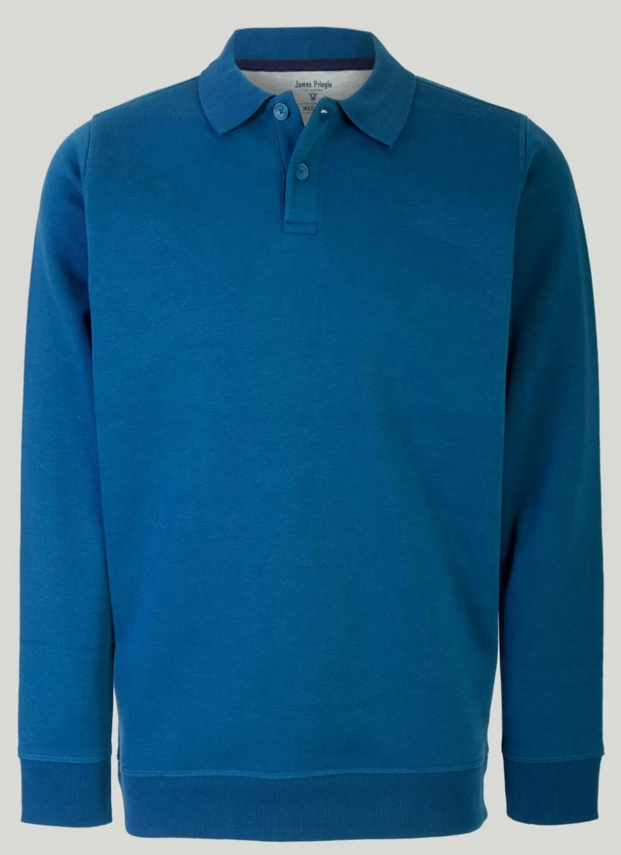 Men's James Pringle Polo Sweatshirt - Classic Cotton Blend Casual Top