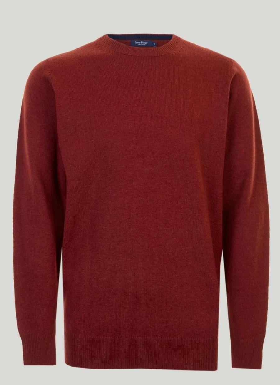 James Pringle Men's Lambswool Crew Neck Jumper - Soft Wool Sweater for Men