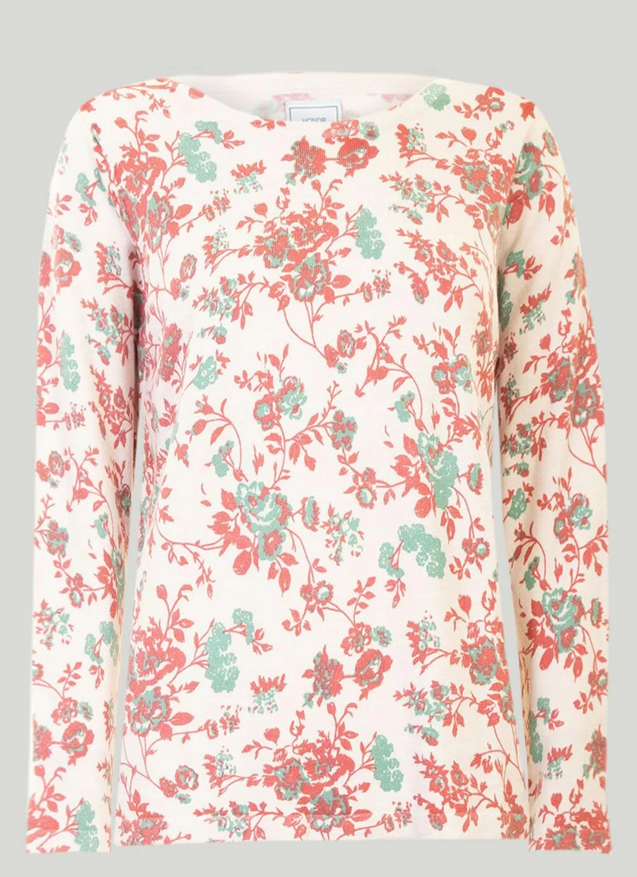 Honor Millburn Women's Stone Print Knit Sweater - Trendy Casual Pullover