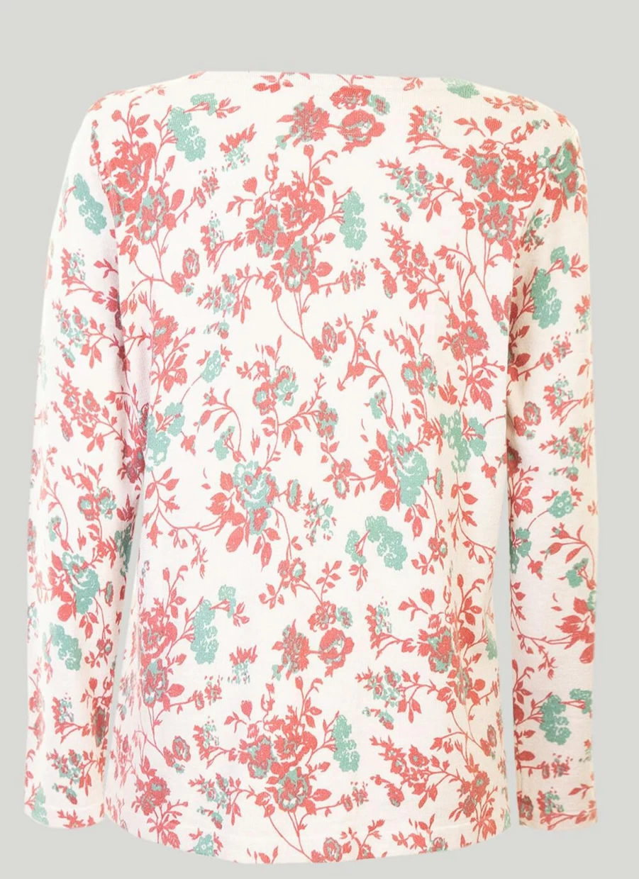 Honor Millburn Women's Stone Print Knit Sweater - Trendy Casual Pullover