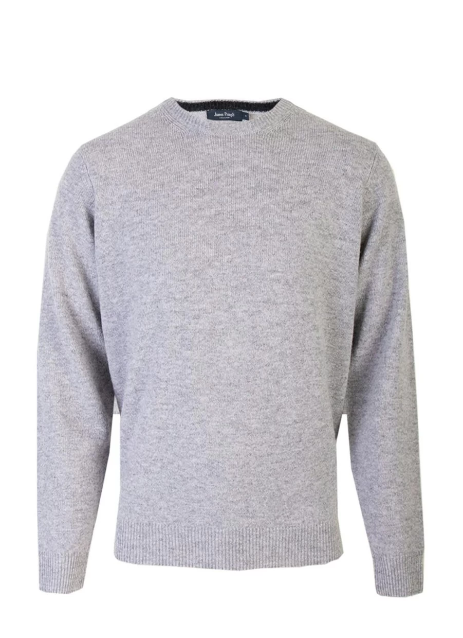James Pringle Men's Lambswool Crew Neck Jumper - Soft Warm Knit Sweater