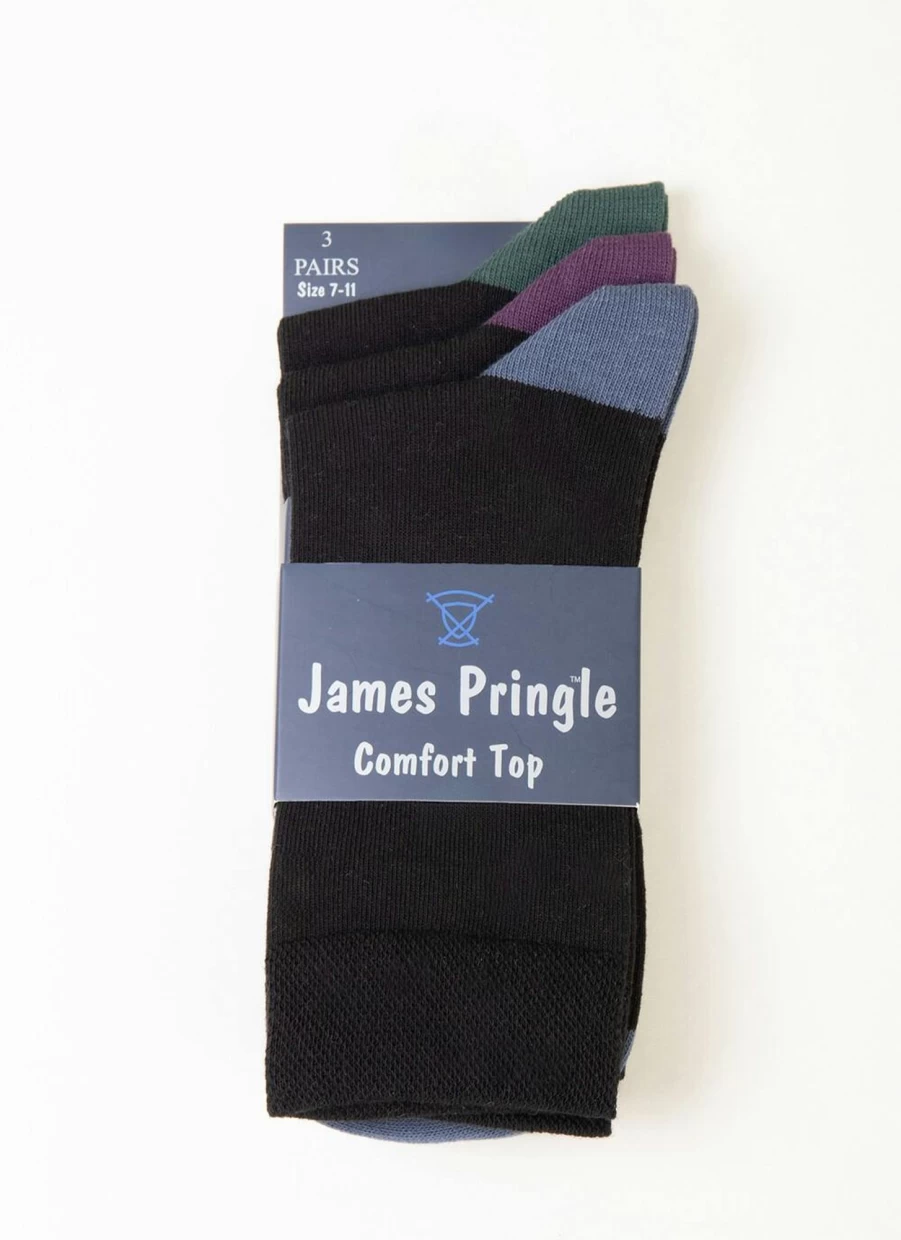 James Pringle Men's Athletic Socks 3 Pack - Comfortable & Durable Crew Socks for Everyday Wear