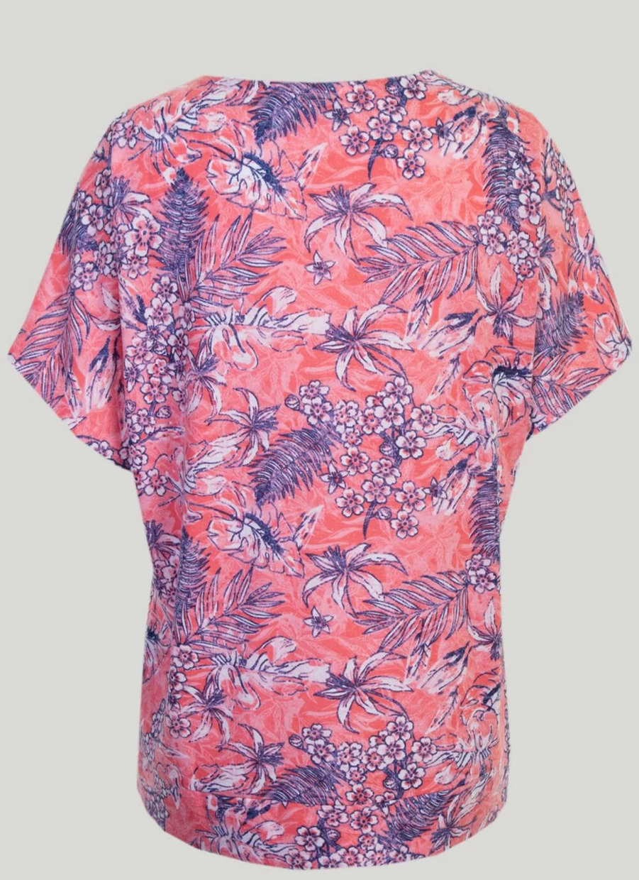 Isle Women's Keyhole Print Top - Stylish & Trendy Blouse for Fashionable Outfits
