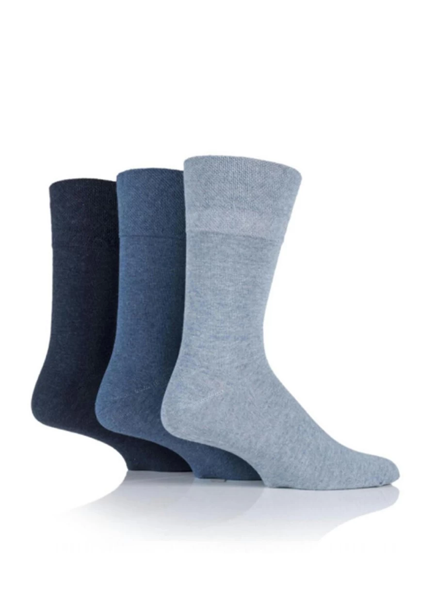Gentle Grip Men's Ankle Socks 3 Pack - Breathable Comfort Athletic Socks for Daily Wear