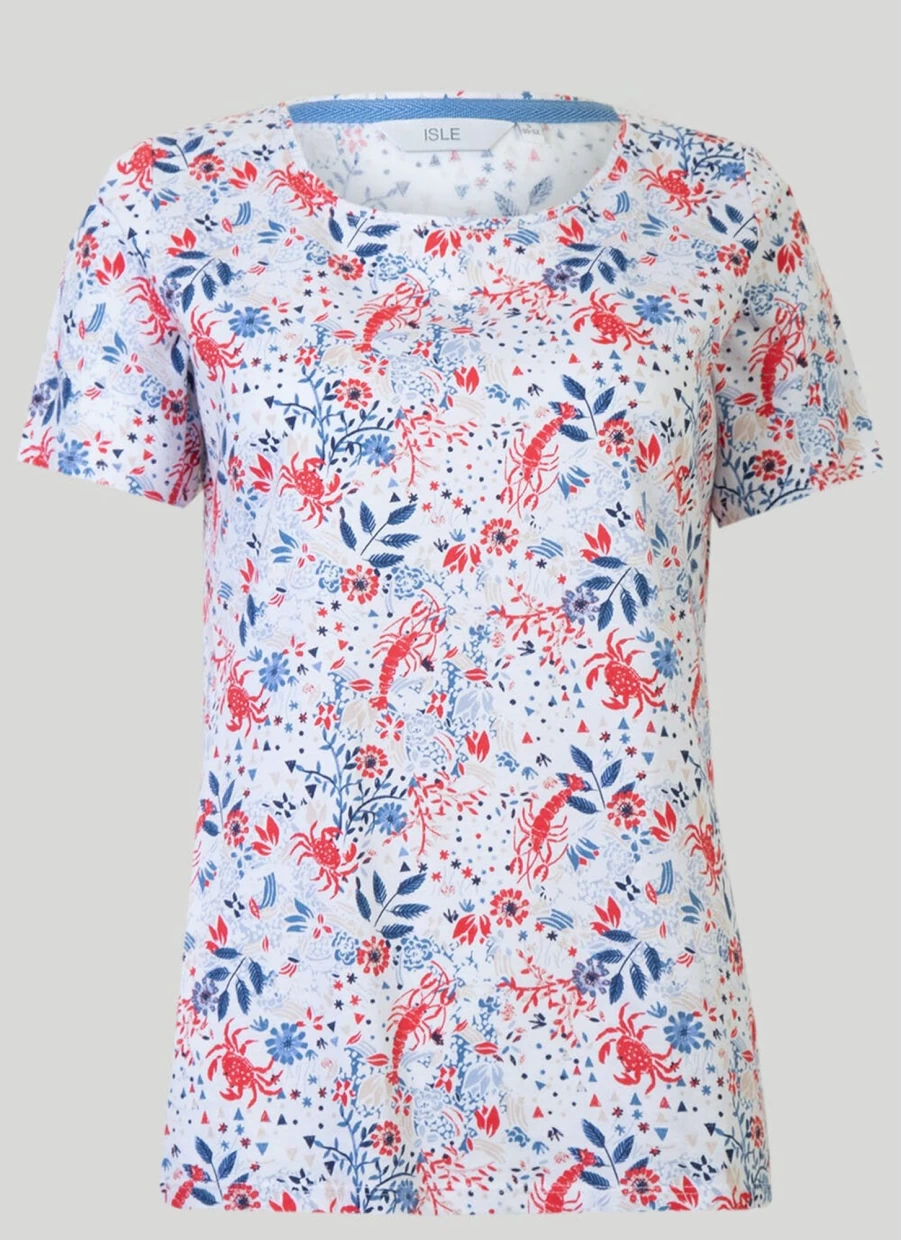 Isle Women's Graphic Print T-Shirt - Stylish Casual Tee for Everyday Wear