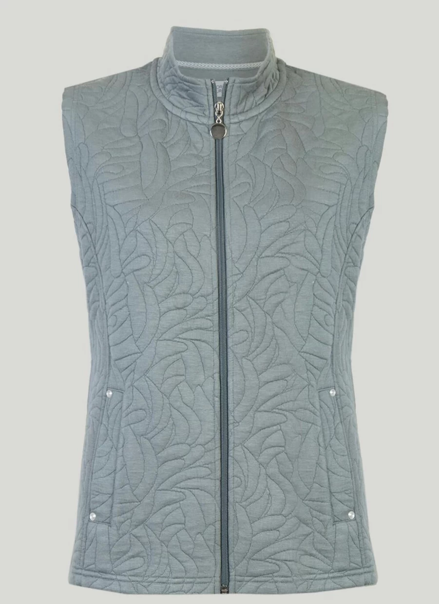 Honor Millburn Women's Quilted Jersey Gilet - Lightweight Comfortable Vest for Layering