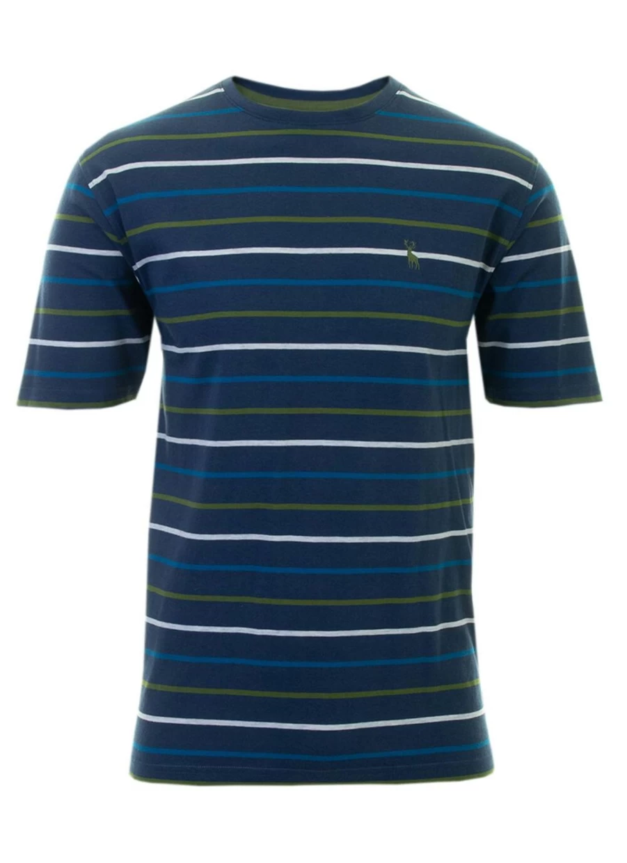PG FIELD Men's Stripe T-Shirt - Casual Comfort Fit Cotton Tee for Everyday Wear