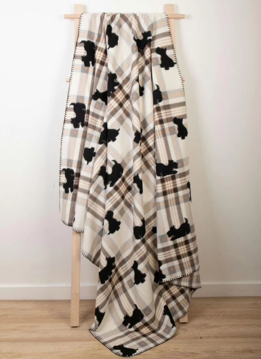 James Pringle Weavers Women's Novelty Fleece Rug - Soft & Cozy Plaid Throw Blanket for Home Decor