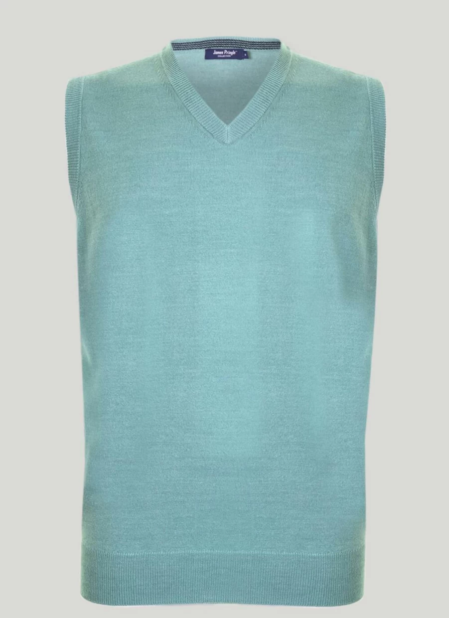 James Pringle Men's Fine Knit V-Neck Slipover Sweater