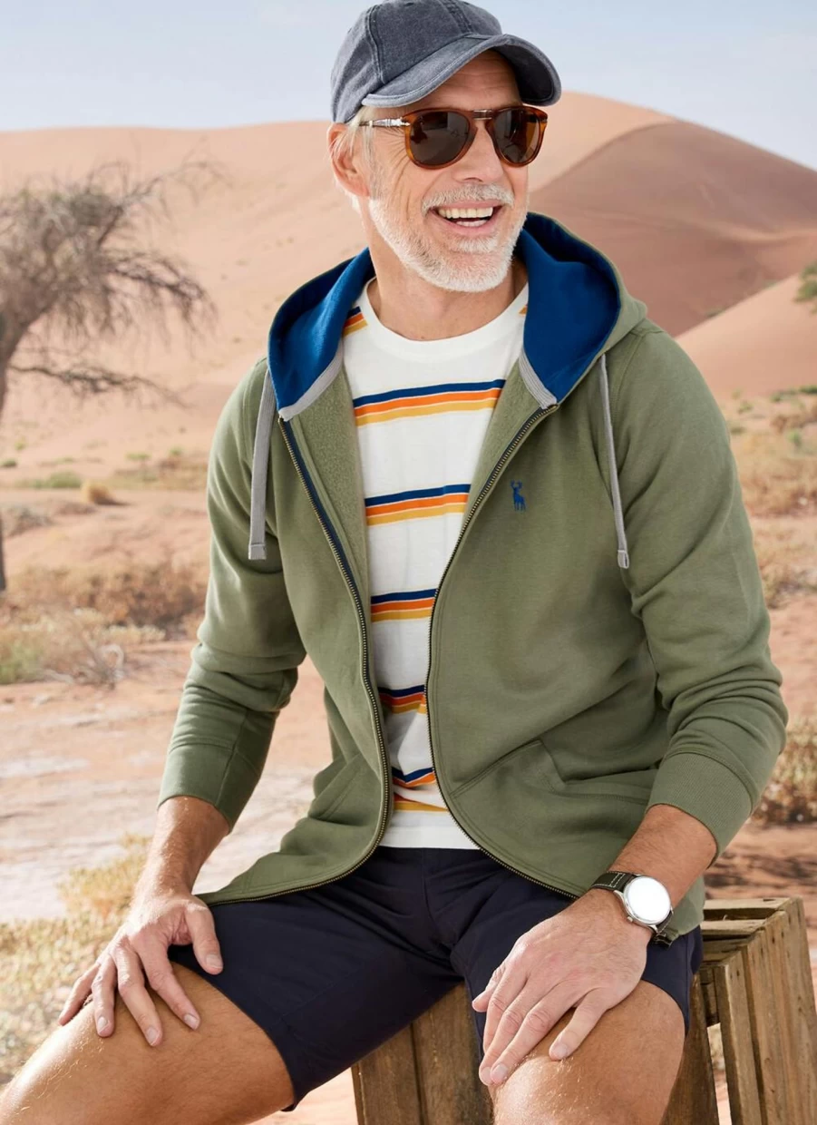 PG Field Men's Zip Through Hoodie - Lightweight Fleece Pullover with Full-Zip Design