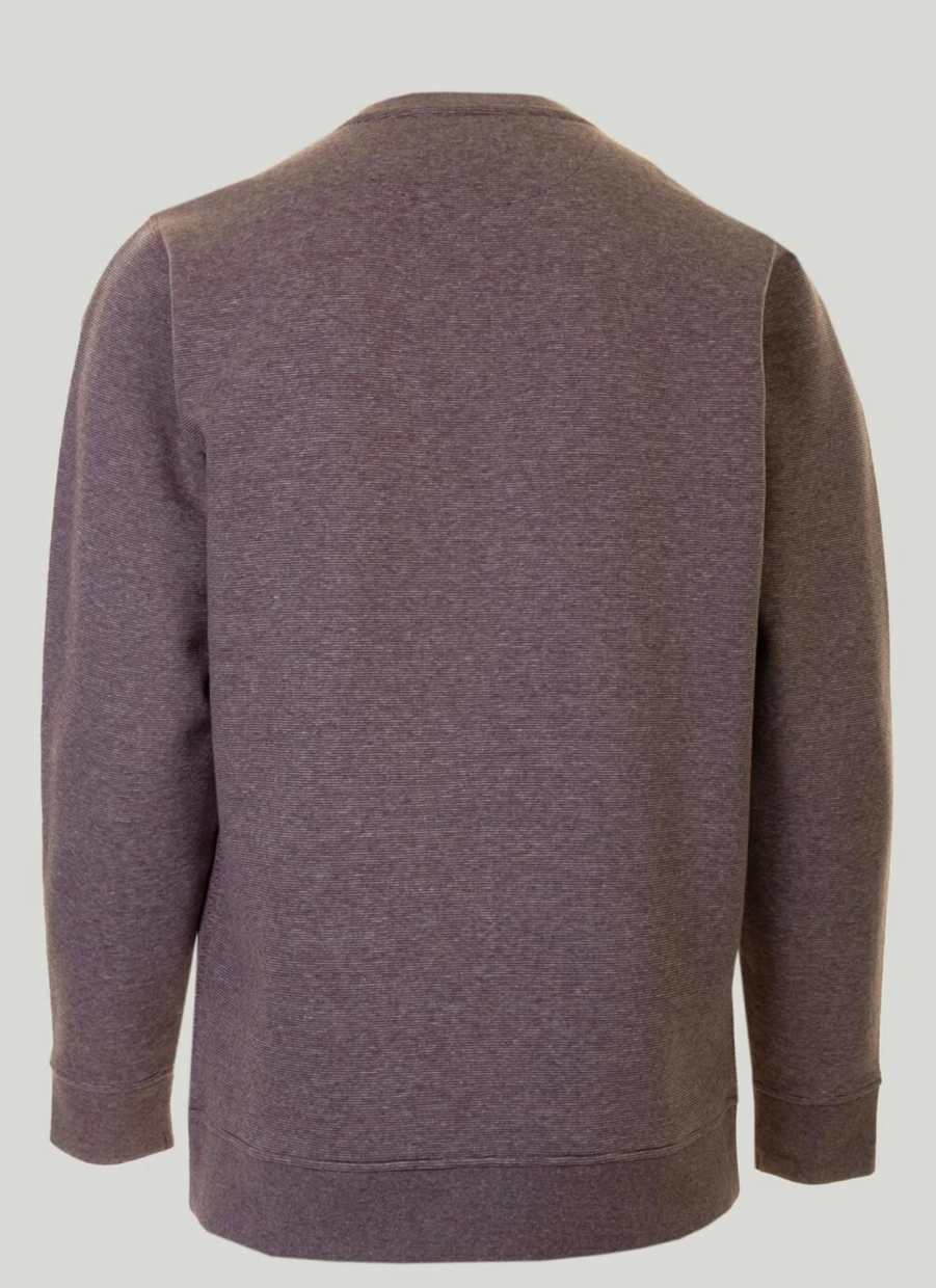 James Pringle Men's Stripe Crewneck Sweatshirt - Classic Cotton Blend Pullover