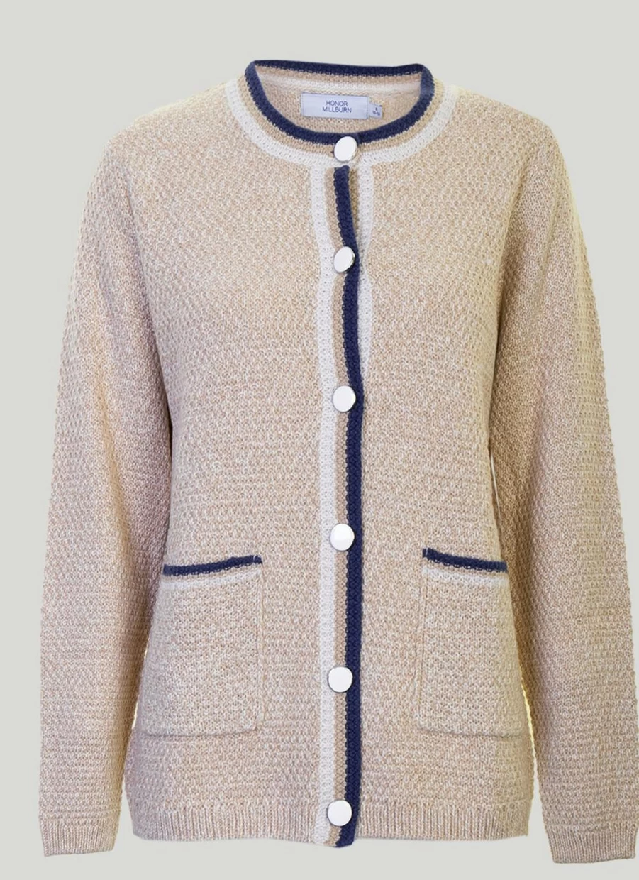 Honor Millburn Women's Stone Cardigan - Stylish Knit Sweater for Women