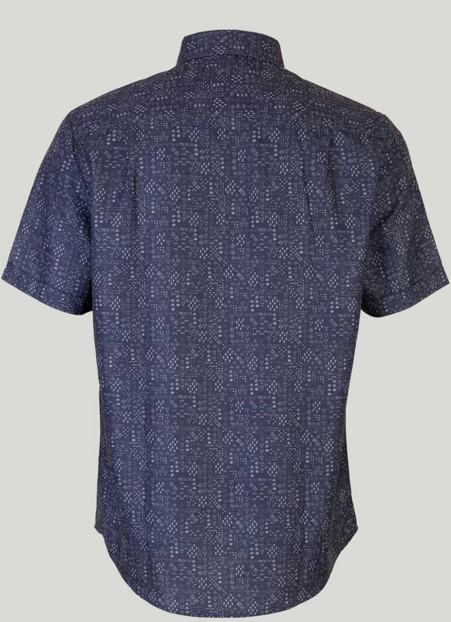 James Pringle Men's Short Sleeve Printed Casual Shirt
