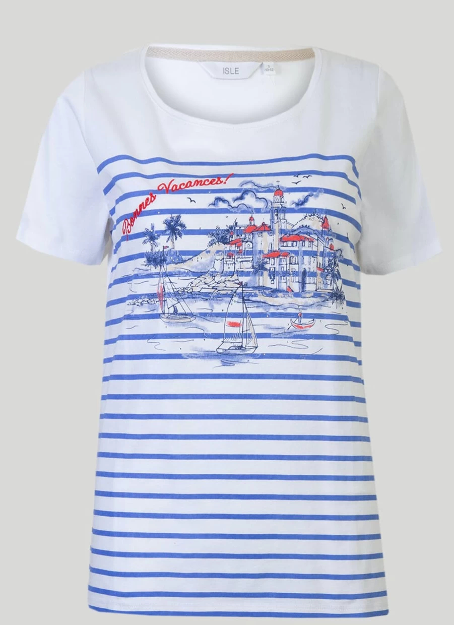 Isle Women's Graphic Print T-Shirt - Stylish Casual Tee for Everyday Wear