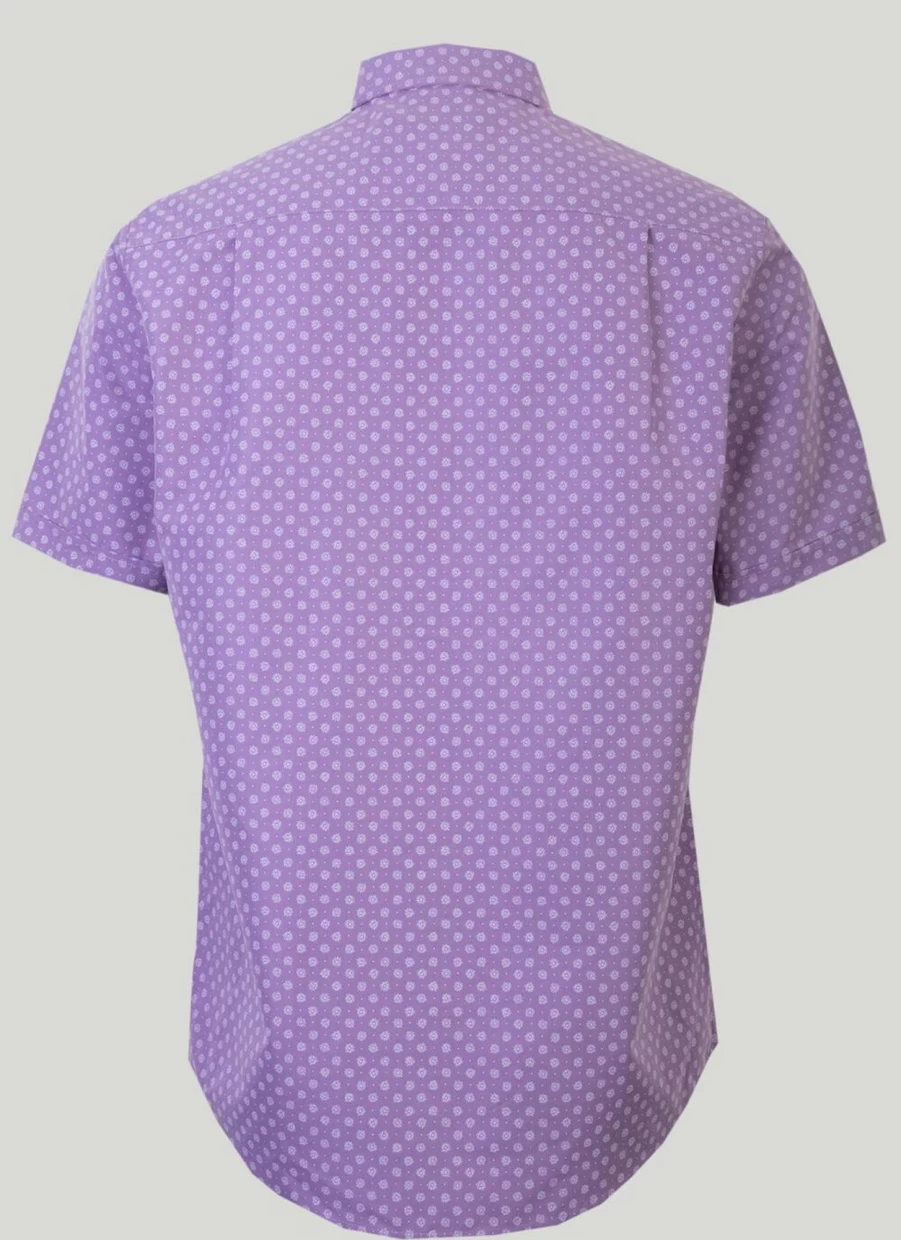 James Pringle Men's Short Sleeve Printed Casual Shirt - Stylish Summer Top with Unique Design