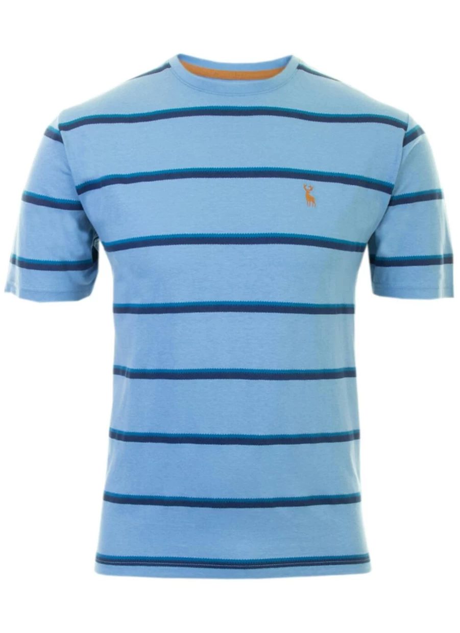PG FIELD Men's Stripe T-Shirt - Classic Casual Tee for Everyday Wear