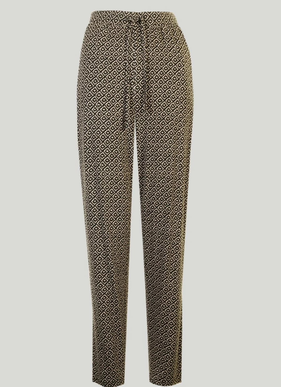 Isle Women's Aztec Print High-Waist Trousers - Boho Chic Ethnic Patterned Pants