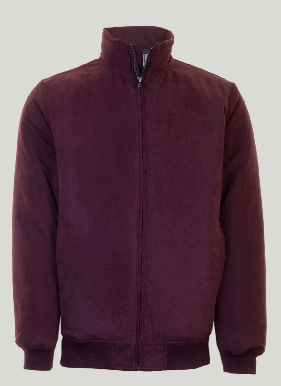 PG Field Men's Burgundy Padded Zip-Through Jacket for Winter Warmth & Style
