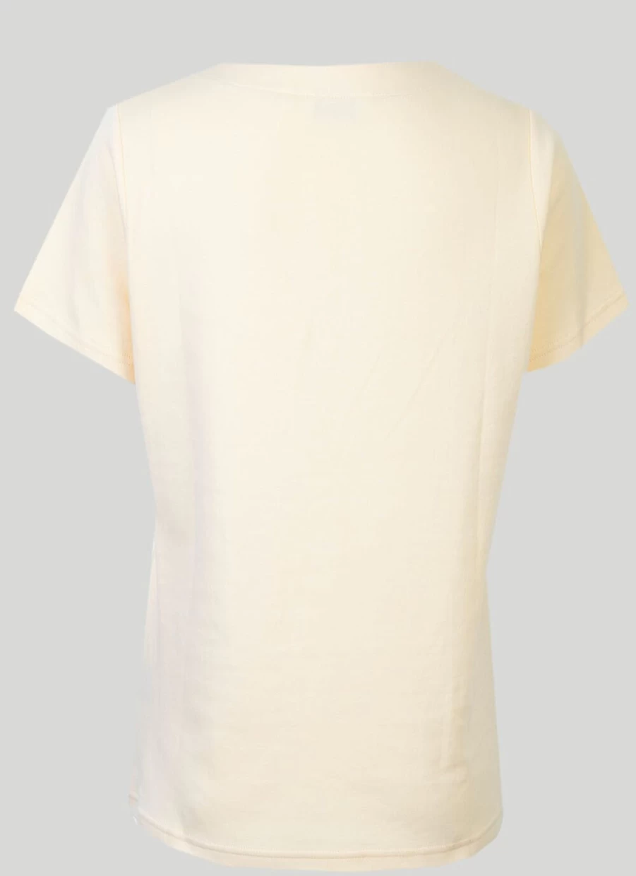 "Isle Women's Notch Neck T-Shirt - Stylish Casual Comfort Fit Tee"