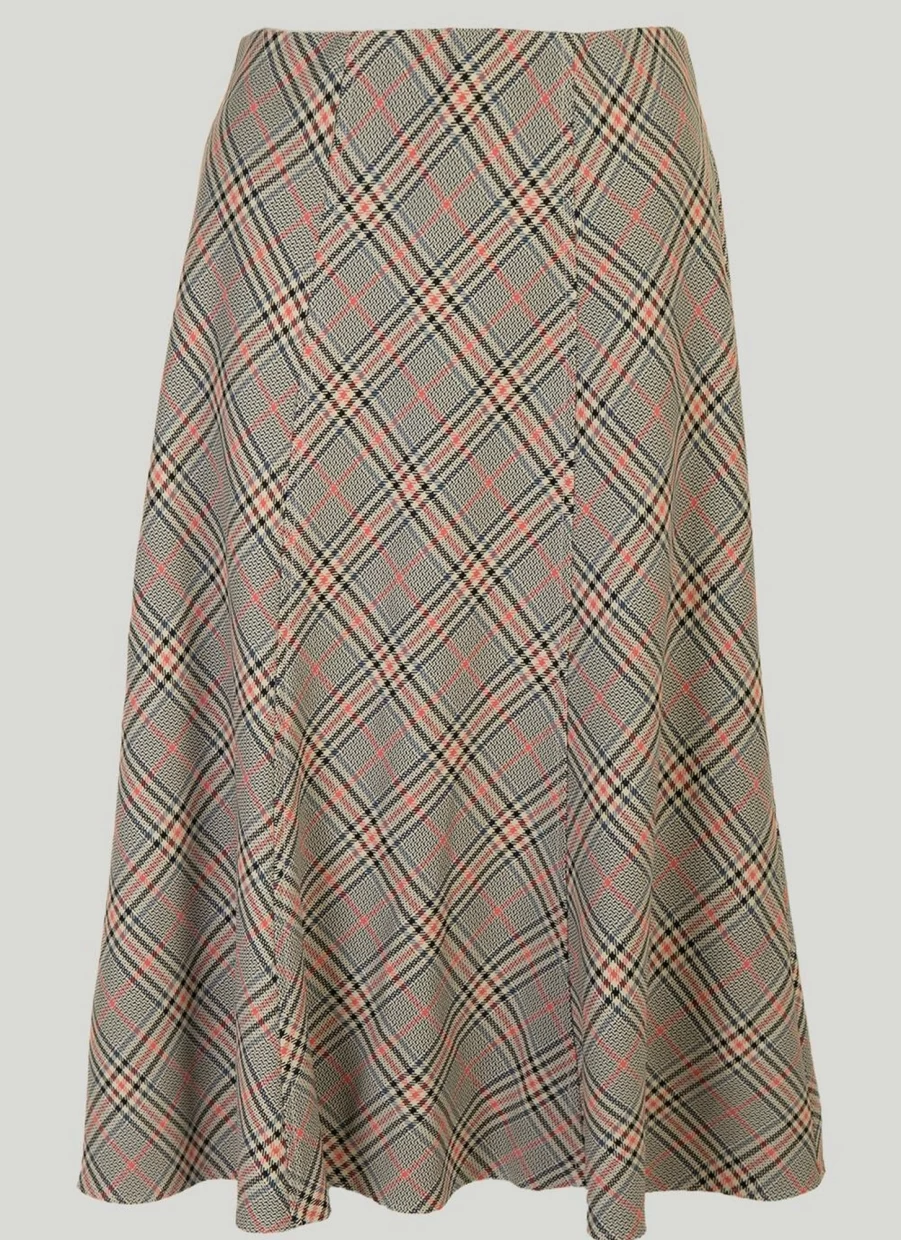 Honor Millburn Women's 27" Checkered Lined Skirt - Classic Plaid Pattern, Comfort Fit